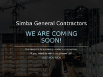 Simba General Contractors website screenshot