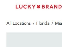 Website Screenshot Lucky Brand