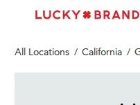 Website Screenshot Lucky Brand