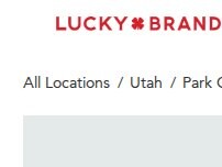 Website Screenshot Lucky Brand