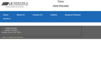 A-1 Roofing & Construction website screenshot