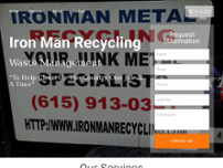 Iron Man Recycling website screenshot