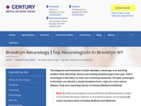 Screenshot for https://www.centurymedicaldental.com/specialties/neurologist/