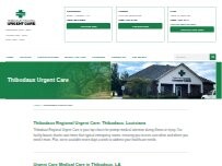 Website Screenshot Thibodaux Regional Urgent Care - Thibodaux