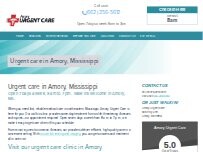 Website Screenshot Amory Urgent Care