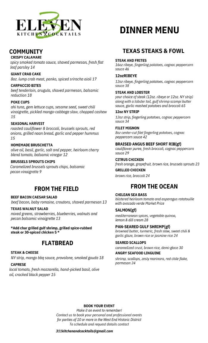 Images 3Eleven Kitchen and Cocktails