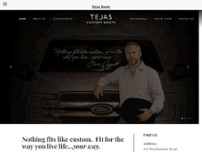 Tejas Custom Boots website screenshot