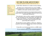 Screenshot for http://www.onthewateradventures.com/