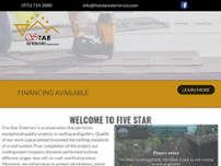 Five Star Exteriors Corporation website screenshot