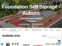 Website Screenshot Foundation Self Storage - Auburn