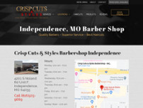 Crisp Cuts & Styles Barbershop - Independence website screenshot