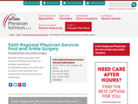 Screenshot for https://frpsclinics.org/clinics/faith-regional-physician-services-foot-ankle-surgery/
