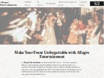 Website Screenshot Allegro Entertainment