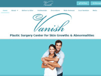 Vanish Plastic Surgery Center website screenshot