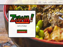 Zzaam! Fresh Korean Grill & Kokee Tea website screenshot