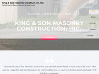 King & Son Masonry Construction, Inc. website screenshot