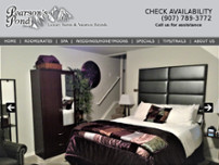 Pearsons Pond Luxury Suites and Vacation Rentals website screenshot