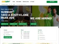 Website Screenshot Subway