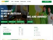 Website Screenshot Subway