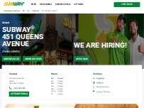 Website Screenshot Subway