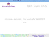 University Cottages website screenshot