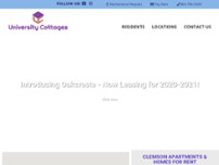 University Cottages website screenshot