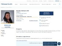 Website Screenshot Kendra Michael, MD