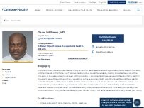 Website Screenshot Dave Williams, MD