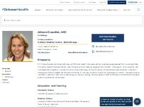 Website Screenshot Aimee Goodier, MD