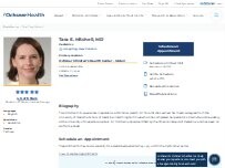 Website Screenshot Tara E. Mitchell, MD