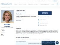 Website Screenshot Leslie King, MD