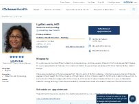 Website Screenshot Lydia Lewis, MD