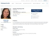Website Screenshot Christie Degrange, MD