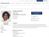 Website Screenshot Whitney Hardy, MD