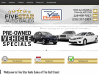Screenshot for http://www.5-starautosales.com/