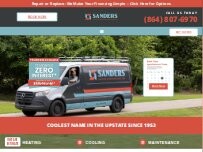 Website Screenshot Sanders Heating & Cooling