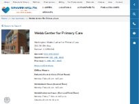 Website Screenshot Denver Health Pediatric Primary Care at Webb Center for Primary Care
