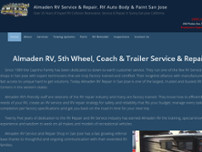 Almaden RV Service and Repairs website screenshot