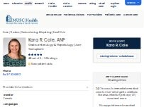 Website Screenshot Kara R. Cole, ANP