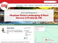 Website Screenshot Meadows Farms Nurseries and Landscape