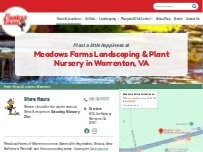 Website Screenshot Meadows Farms Nurseries and Landscape