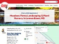 Website Screenshot Meadows Farms Nurseries and Landscape