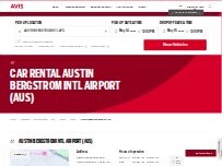 Website Screenshot Avis Car Rental