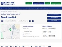 Website Screenshot Bay State Physical Therapy - Pearl St