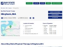 Website Screenshot Bay State Physical Therapy