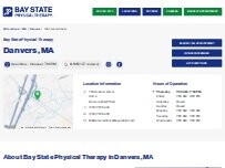 Website Screenshot Bay State Physical Therapy