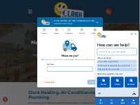 Website Screenshot Clark Heating, Air Conditioning & Plumbing