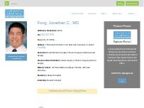 Website Screenshot Fong, Jonathan C., MD, FACS