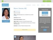 Website Screenshot Myers, Deirdra, MD