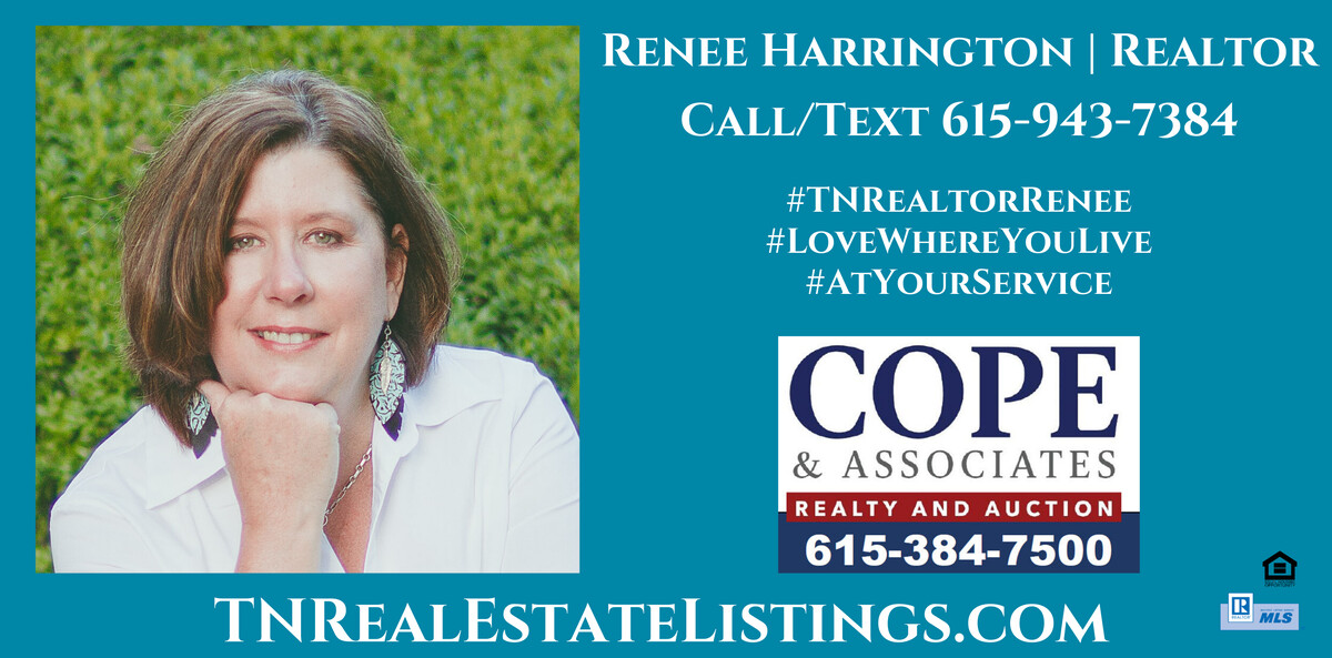 Renee Harrington, Realtor w/ Cope & Associates Realty & Auction Logo